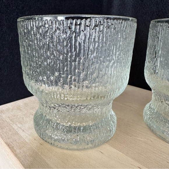 Two Indiana Glass Crystal Ice Old Fashioned Tumblers-Vintage - Picture 7 of 7